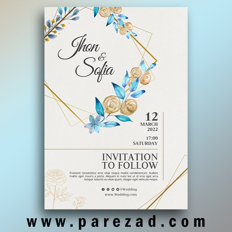 کارت دعوت دیجیتال کد A wed598